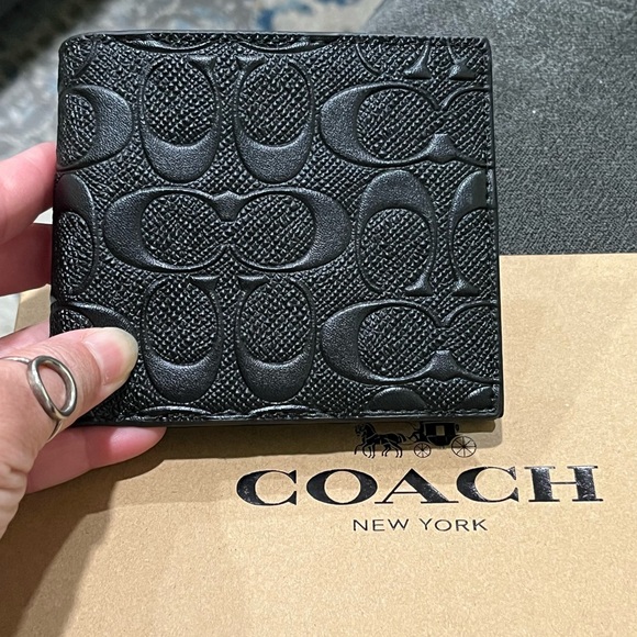 Coach Black Men's Wallet Brand New without Tag - Picture 1 of 8